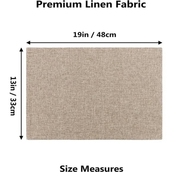 Home Brilliant Linen Placemats Set of 4 Heat Resistant Dining Table Cloth Place - Picture 10 of 14